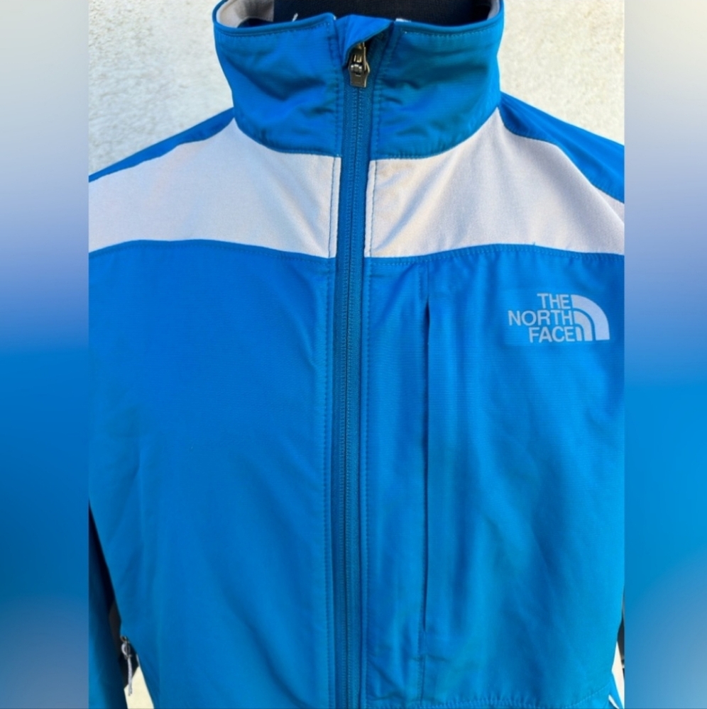 The North Face Blue and White Jacket